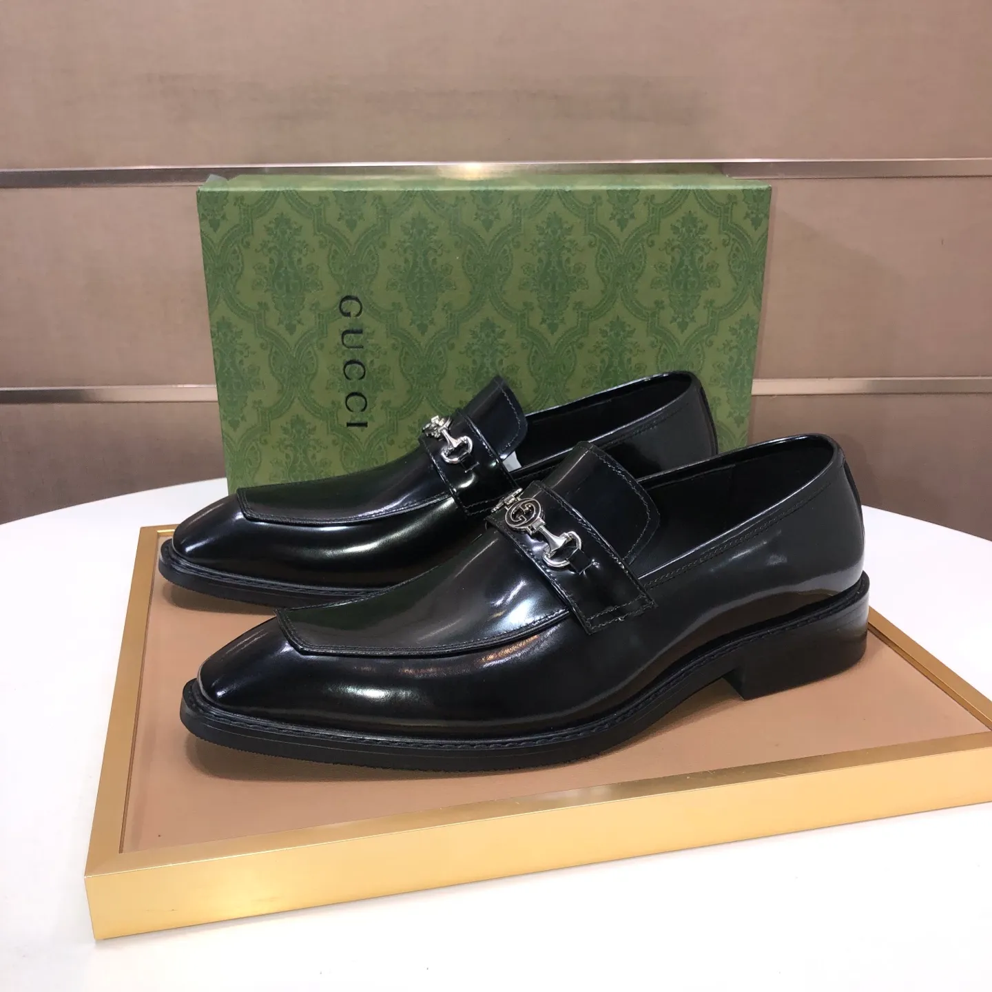 Men's men's shoes💰460💰【GUCCI】 (Niuli) new style🍀Gucci* - top version Gucci new leather shoes! It is made of imported original materials and has a comfortable first layer of cowhide lining! Original wear-resistant rubber outsole! High quality products! Code number 38-45 (45 customized)